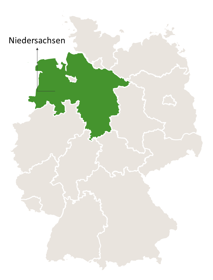 Niedersachsen karte
